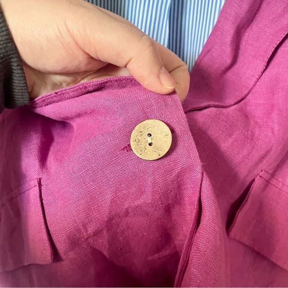 Civico 51 100% Linen Pink Blazer Made In Italy Size Small - Picture 6 of 8